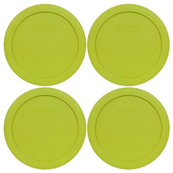 Pyrex Edamame 2 Cup Round Storage Cover #7200-PC for Glass Bowls 4-Pack