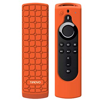 TiMOVO Protective Case Compatible with Fire TV Stick 4K Remote, Anti Slip Shock Proof Shell, Lightweight Soft Silicone Cover for Fire TV Stick (2nd Gen) Remote Controller - Orange
