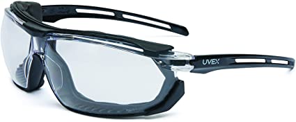 UVEX by Honeywell S4040 Tirade Sealed Safety Eyewear with Black Frame, Clear Lens and Uvextra Anti-Fog Coating