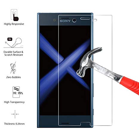 Sony Xperia XZ1 Screen Protector, Sony Xperia XZ1 Tempered Glass, DN-Alive [Scratch Proof] [Shatter Proof] [9H Hardness] [HD Clearity] [Not compatible For Sony Xperia XZ1 Compact] Screen Protector
