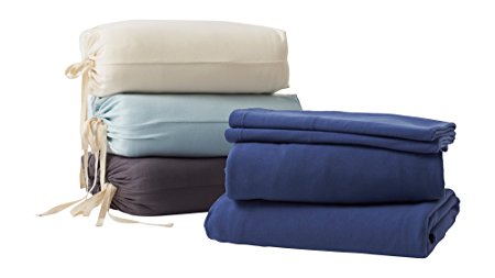 Organic Cotton Sheets Set by Whisper Organic- GOTS Certified, 400 Thread Count, Sateen - Luxury, Super Soft, Highest Quality, Best Price, (King, Natural)