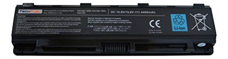 Toshiba PA5024U-1BRS, PA5110U-1BRS Battery for Satellite C55-A, C875, C855, L75, L855, L875, M840, P845, P855, P875, S855, S875 and more - New TechFuel Li-ion Professional 6-cell Laptop Battery