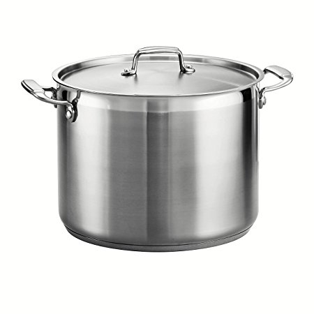 Tramontina 80120/001DS Tramontina Gourmet Stainless Steel Covered Stock Pot, 16-Quart