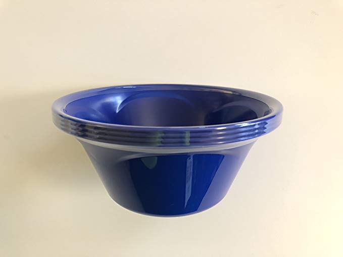 4 (22.5 oz) Cereal/Soup Bowls - Hard Plastic Reusable Bowls (Blue)