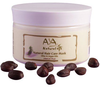 Natural Hair Mask Deep Conditioner - 100% Natural Vegan Paraben & Sulfate Free Long Lasting Conditioning Repair Mask for Dry or Damaged Hair and Scalp - Moroccan Argan, Olive, Coconut & Jojoba Oils Blend