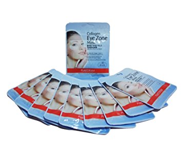 PUREDERM Collagen Eye Zone Mask Pad Patches - Wrinkle Care, Dark Circles Whitening (10 Pack (300 Sheet))