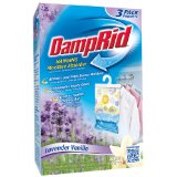 DampRid FG83LV Hanging Moisture Absorber Lavender Vanilla 3-Pack