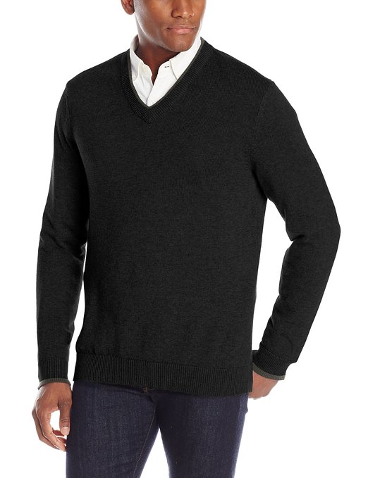 Oxford NY Men's Tipped V-Neck Sweater