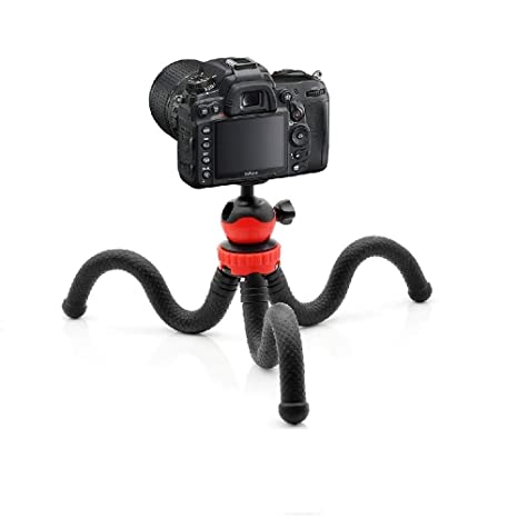 Yantralay School Of Gadgets 360 ° Rotatable Ball Head Flexible Gorillapod Tripod with Free Tripod Mount & Mobile Attachment for DSLR, Action Cameras & Smartphon - Black