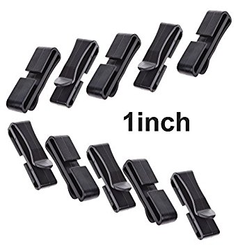 BCP Pack of 10pcs Webbing Ending Clip Connect Buckle for Backpack Adjusting Strap (1")