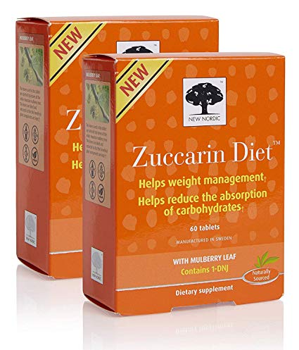 New Nordic Zuccarin Diet with Mulberry Leaves Dietary Supplement (60 Tablets) (2 Pack)