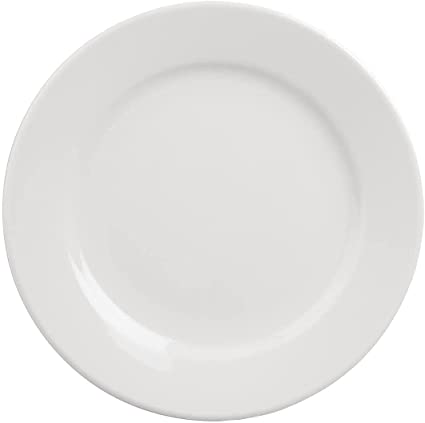 Athena Hotelware Wide Rimmed Service Plates 6 1/2 In/165mm Porcelain White, Pack of 12