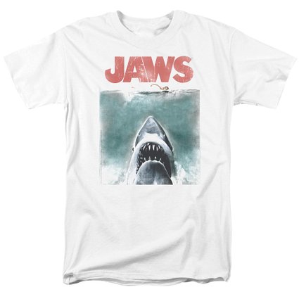 Jaws Vintage Poster Short Sleeve Mens Shirt