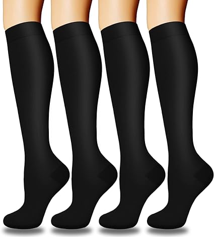 Aoliks 4/6 Pairs Compression Socks for Women and Men 15-20 mmHg, Best Support for Athletic Travel Nurses