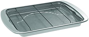 American Choice Oven Crisp Baking Tray, 17.10 x 12.40 x 1.40 inches, Natural Pack of 2