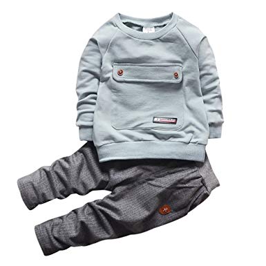 Baby Boys Toddler Kids 2 Pieces Winter Fall Summer Clothing Set T-Shirt Pants Outfits