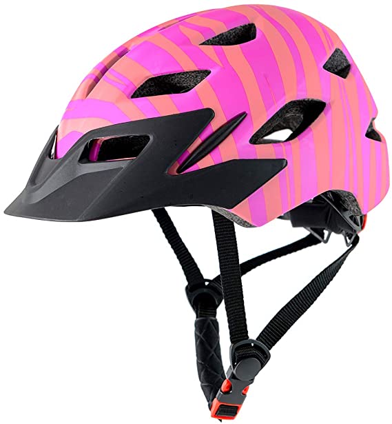 Bavilk Bike Helmets for Kids Child Youth Adjustable Multi-Sport Bicycle Cycling Scooter CPSC Certified with LED Light Detachable Visor Girls Boys