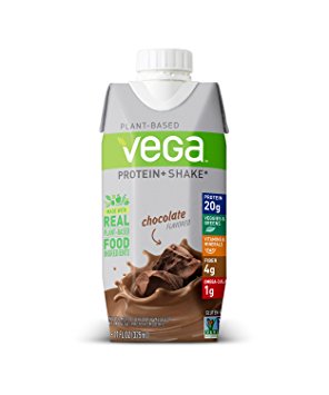 Vega Protein  Ready to Drink Plant-Based Protein Shake, Chocolate, 11 oz, 12 Count