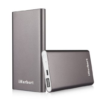 iHarbort® 5000mAh external Battery USB Battery Power Bank Charger for Apple iPhone 6 plus, 6, 5S, 5C, 5, 4, 4, 3GS, Galaxy S5, S4, S3, S2, touch 3, touch 2, touch, Nokia Lumia 1520, 1020, 930, 925, 920, 900, 820, 800, 720, 625, 620, 525, 520, HTC M8, M7, one, Sony Xperia Z2, Z, and most other mobile phones (Grey)
