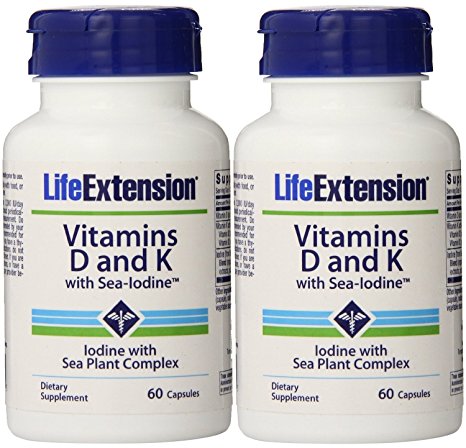 Vitamins D and K with Sea-iodinetm 60 Capsules (2 Pack)