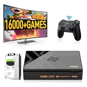 Kinhank Super Console X5 PRO Retro Game Console with 16000 Games,Emulator Console with Game&TV System,Rock Chip RK3588S,8K UHD Output,BT 5.0,SATA 3.1,Wireless Controllers