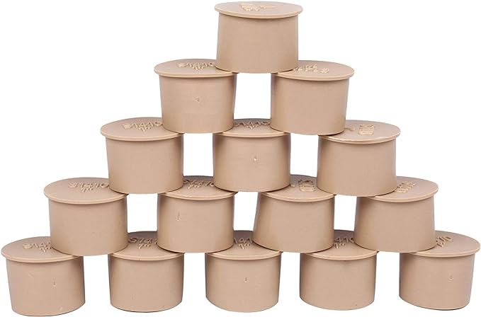 SummitLink Pool Fence Hole Cover Deck Patio Ground Caps (15, Almond Beige)