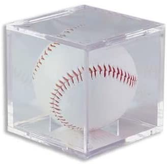 (1) One - Clear Ultra-PRO Baseball Cube Holder - Ultra PRO's Baseball Holder is the top of the line Protector & the best way to display & protect Baseballs. No PVC & Acid Free so it will not damage Balls or Autographs - (Baseball is not included)