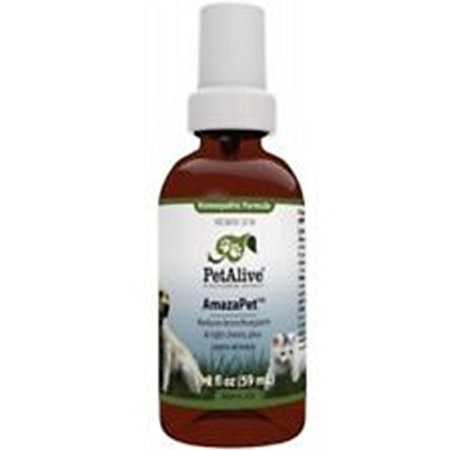 3 Bottles of PetAlive AmazaPet - Homeopathic Remedy Improves Respiratory Function and Reduces Asthmatic Symptoms in Cats and Dogs - 2 floz in each bottle