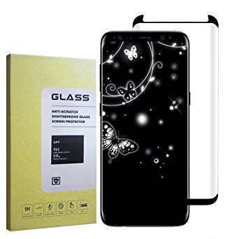 Samsung Galaxy S8 Galaxy S8 Black Screen Protector, Tempered Glass Screen Protector with [9H Hardness][Easy Bubble-Free Installation][Anti-Scratch][Anti-Fingerprint]