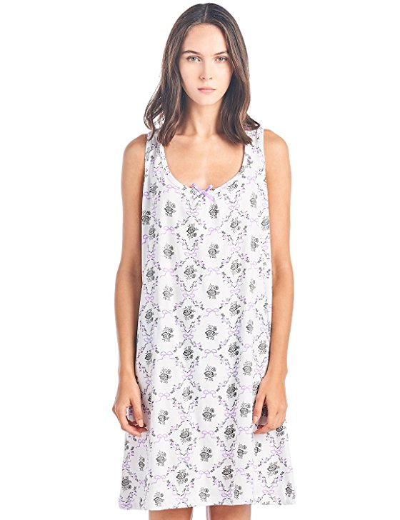 Casual Nights Women's Cotton Sleeveless Nightgown Chemise
