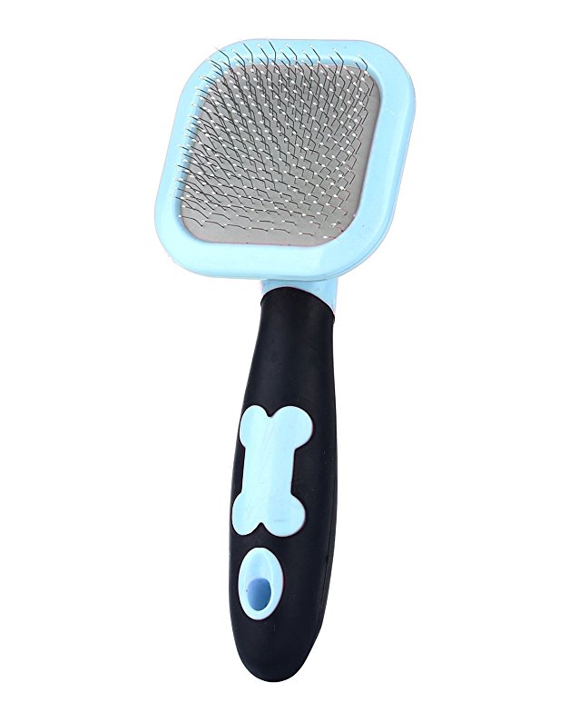 niceEshop(TM) Pet Massage Brush for Shedding Long and Short Hair Rotatable Dog Cat Matted Fur Remover, Blue
