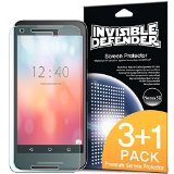 Nexus 5X Screen Protector - Invisible Defender 3 Front1 FreeMAX HD CLARITY Perfect Touch Precision High Definition HD Clarity Film for Google Nexus 5X 2015 NOT for Nexus 5 2013