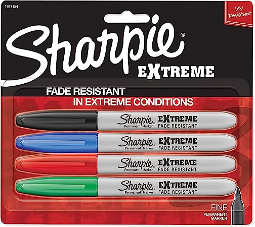 SHARPIE Extreme Permanent Markers, 4-Pack, Assorted Colors (1927154)