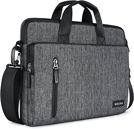 KIZUNA Laptop Bag Case 14 Inch Shoulder Messenger Sleeve Briefcase for MacBook Pro 2023/Lenovo Flex 14/14" HP EliteBook 840 G5/HP Pro 14 G3/Dell Latitude 7490 5490/15" Surface Laptop 3,Grey