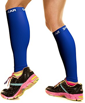 Calf Compression Sleeve for Men & Women, Best Footless Socks for Shin Splints & Leg Cramps, Runners Calves Circulation Remedy, Support Stockings, Running Gear, Basketball Lycra Tights -Free Ebook