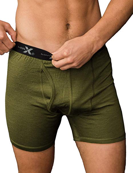 Woolx Dailys - Men's Merino Wool Boxer Briefs - Knock Out Odor & Sweat - Lightweight & Breathable Boxers