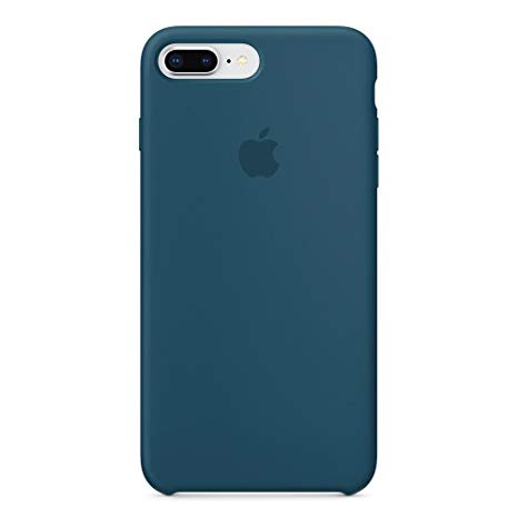 Optimal shield Soft Leather Apple Silicone Case Cover for Apple iPhone 7plus (5.5inch) Boxed- Retail Packaging (Cosmos Blue)