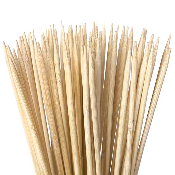 Authentic Bamboo Marshmallow Roasting Sticks, Perfect for S'Mores, Includes 40 Extra Long 30" Bamboo Skewers with 5mm Heavy Duty Thickness, Ideal for Grilling Hot Dogs, Kebabs & More - by Zulay