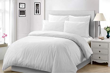 Sunshine Comforts ® 100% Egyptian Cotton 400 Thread Count White 30cm/12in Deep Fitted Sheets: Super Soft Hotel Quality (White, Super King)