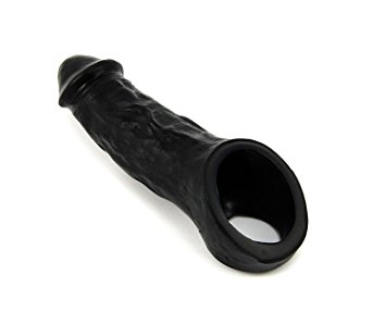 Vixen Creations Colossus 6-3/4-Inch Wearable Silicone PPA Extender Sleeve (Black)