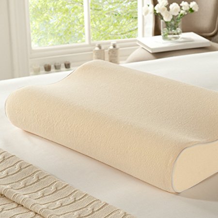 UAREHOME Single Contour Memory Foam Pillow plus Washable Zip Cover
