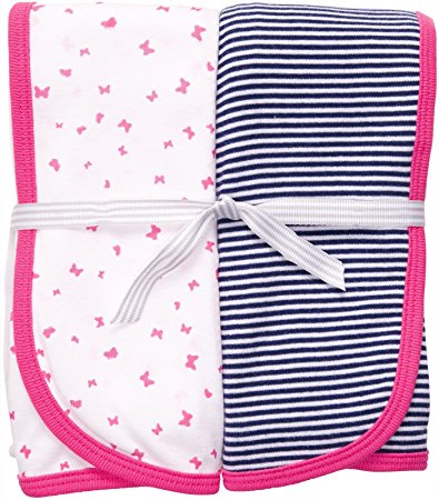 Carter's 2-Pack Swaddle - Navy/Pink- One Size