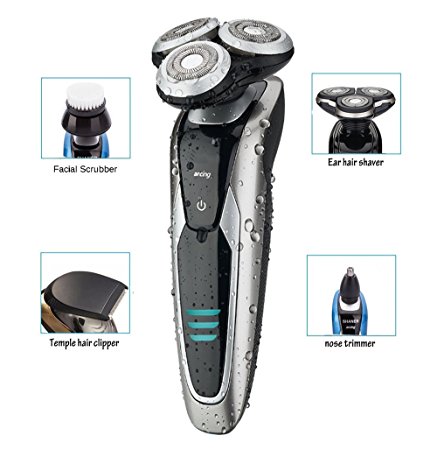 BEMAGSA® Power Series Rotary Shaver,Wet and Dry Men's Electric Razor,Razors, Electric Foil Shaver,4-in-1,B9721