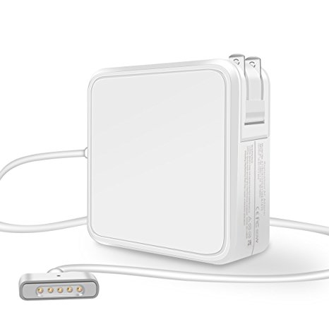 Macbook Pro Charger - 60W Magsafe2 T-Tip Power Adapter Charger for MacBook Pro 13.3" Retail Package A1425 A1435 A1465 A1502 (White)