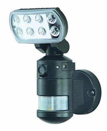 Versonel Nightwatcher Pro Motorized LED Security Motion Tracking Flood Light with Color Camera VSLNWP702B Black