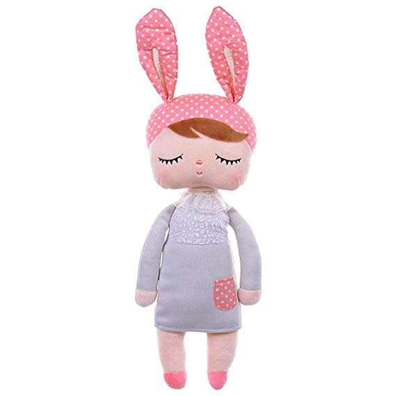 JINQIN Plush Toys for Girls Babies Soft Cotton Grey MeToo Dolls for Tollders