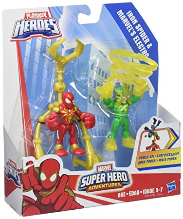 Playskool Heroes Marvel Super Hero Adventures Iron Spider and Marvel’s Electro