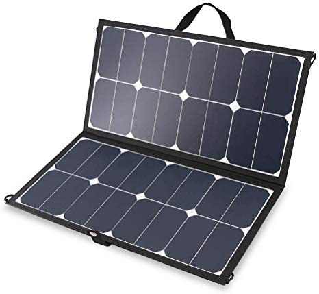 Renogy 50W 12V Portable Eclipse Solar Panel Lightweight Foldable Suitcase Without Controller for Jackery/SUAOKI/Rockpals/Goal Zero/Webetop Power Generator