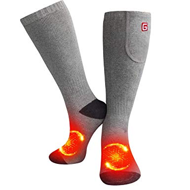 Heated Socks Men Women US Size 6-14,Rechargeable Battery Electric Novelty Socks as Ideal Family Gift