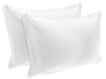 Rest Right 100% Cotton Zippered Pillow Protector, Set of 4